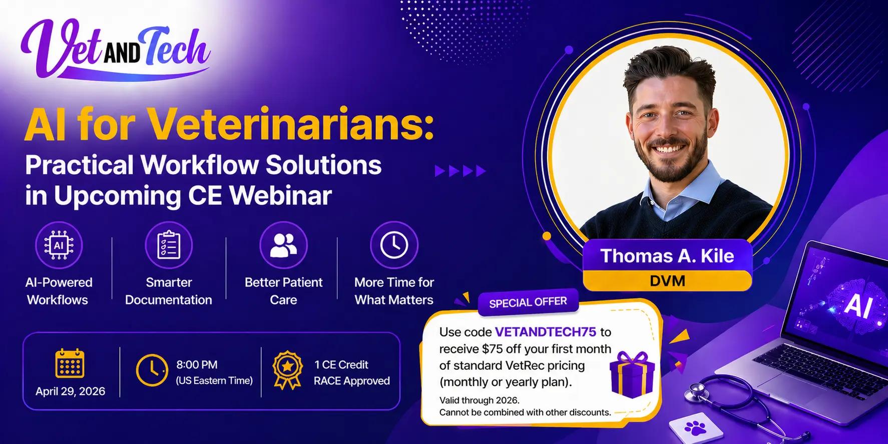 AI for Veterinarians: Practical Workflow Solutions in Upcoming CE Webinar